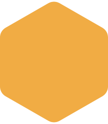 Decorative orange hexagon